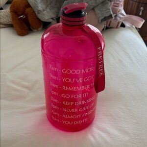 Pink Motivational Water Bottle